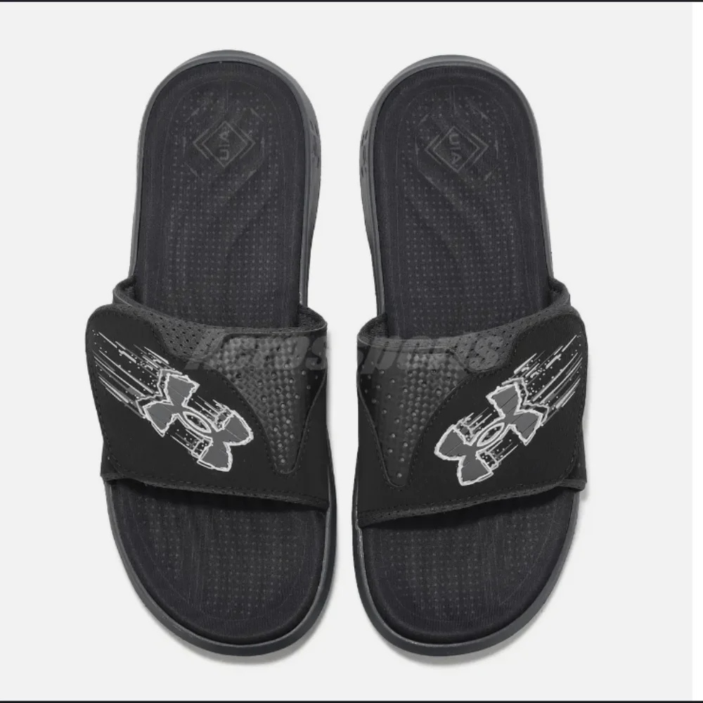 Under Armour Mercenary  Black/White Men LifeStyle Casual Sandals Size 7
